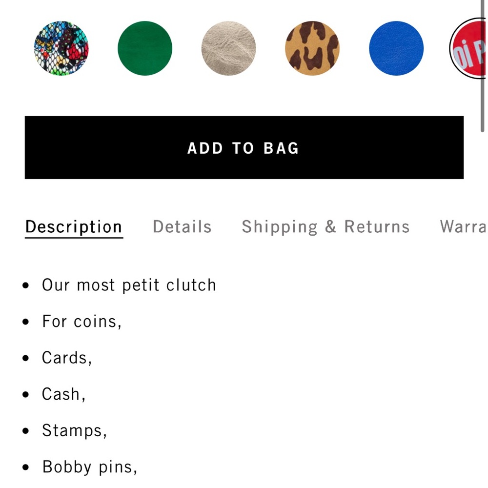 Clare V coin clutch NWT - Picture 5 of 8